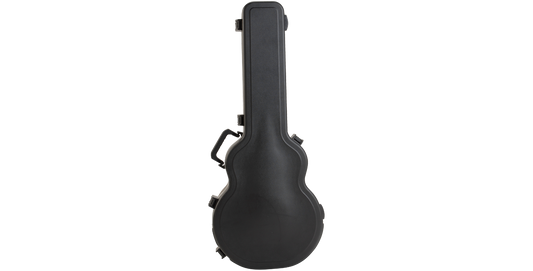 Universal Jumbo Guitar Case - Superior Protection featuring a durable black styrene shell, designed for jumbo acoustic guitars.