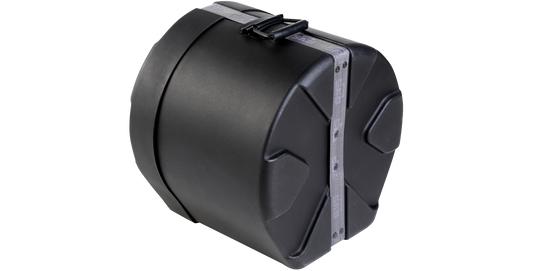 Angled side view of 11 x 13 Roto-molded Tom Drum Case showing durable shell and reinforced edges for secure drum storage.