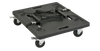 Shockmount Caster Kit - Roto Caster with locking wheels and molded board for transporting 20" SKB Shock Racks. Includes straps for secure stacking.