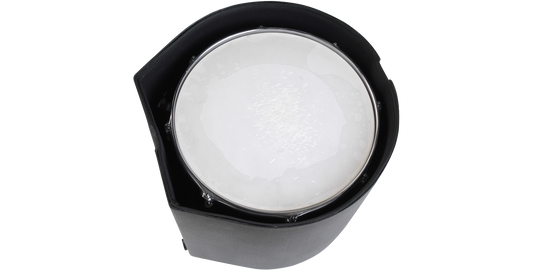 Top view of 14x16 Marching Bass Drum Case showing snug padded interior fit for optimal drum protection during travel.