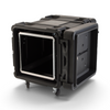30-Inch Shock Rack - Durable rSeries Case with open front view showing deep server mounting space and aluminum frame for IT equipment.