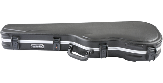 Electric Guitar Case - TSA Locks closed view with molded exterior and cushioned handle for durable and secure transport.