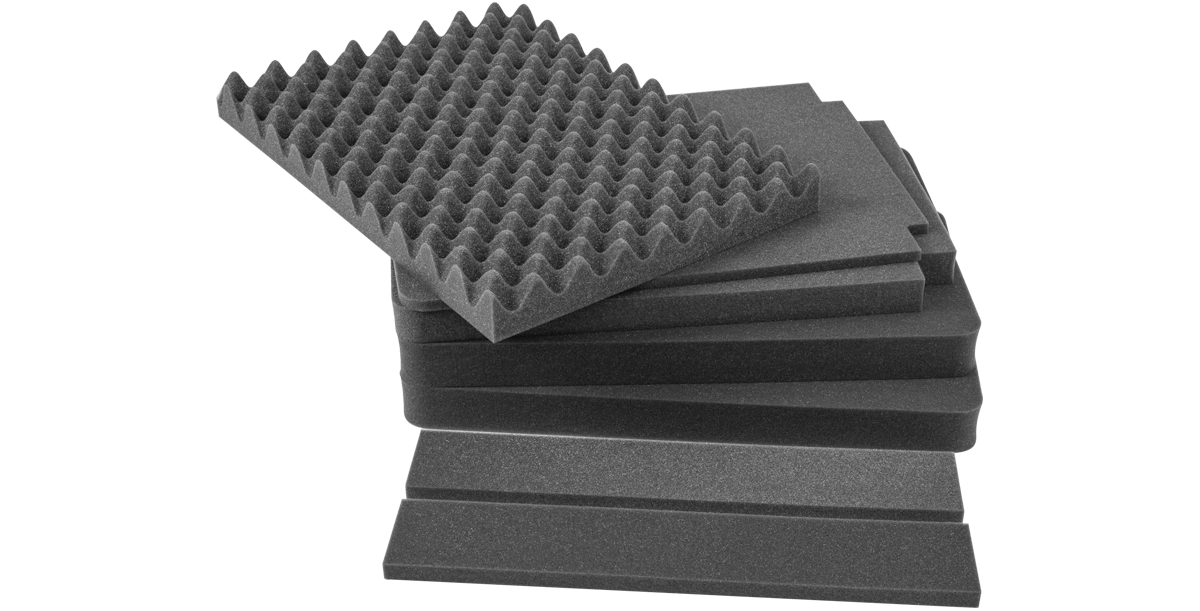 Foam for 3i-2215-8 - Replacement accessory kit featuring customizable layers and convoluted top for protective case storage.