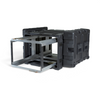 SKB Cases 7U 24-inch deep shock rack with a black roto-molded shell and a removable internal equipment frame.