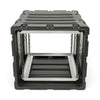SKB Cases 9U 24-inch deep shock rack with rugged black roto-molded shell and internal metal rack rails