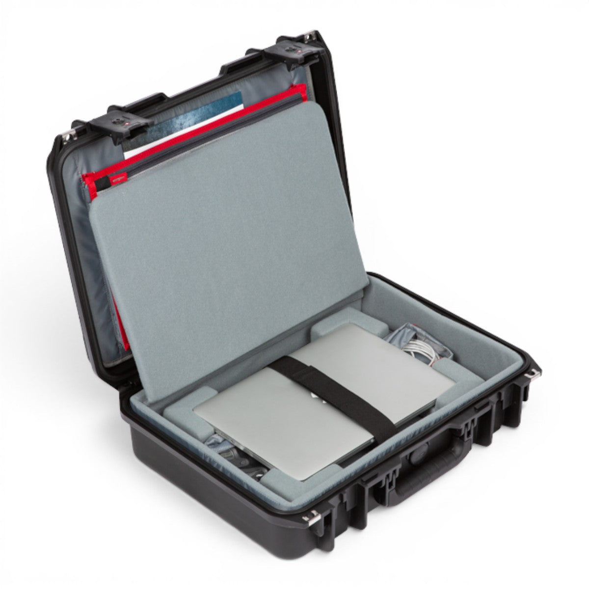 SKB Cases iSeries 1813-5 waterproof laptop case with grey Think Tank padded interior and accessory storage pouches