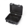 SKB Cases iSeries 1209-4 waterproof black polypropylene equipment case with open lid and trigger latch system.