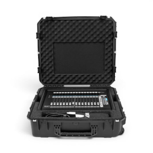 SKB Cases iSeries waterproof hard case with custom foam interior holding a Waves eMotion LV1 control surface