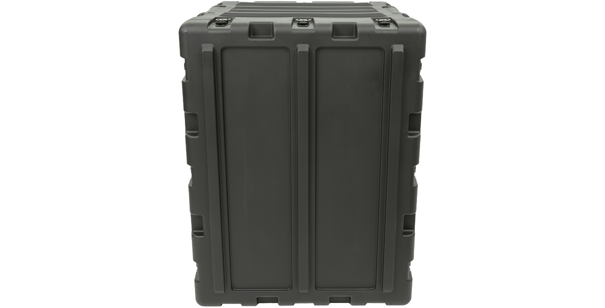 Side panel view of 14U Shockproof Rack - Durable 20" RS Series Case highlighting its watertight, impact-resistant construction.