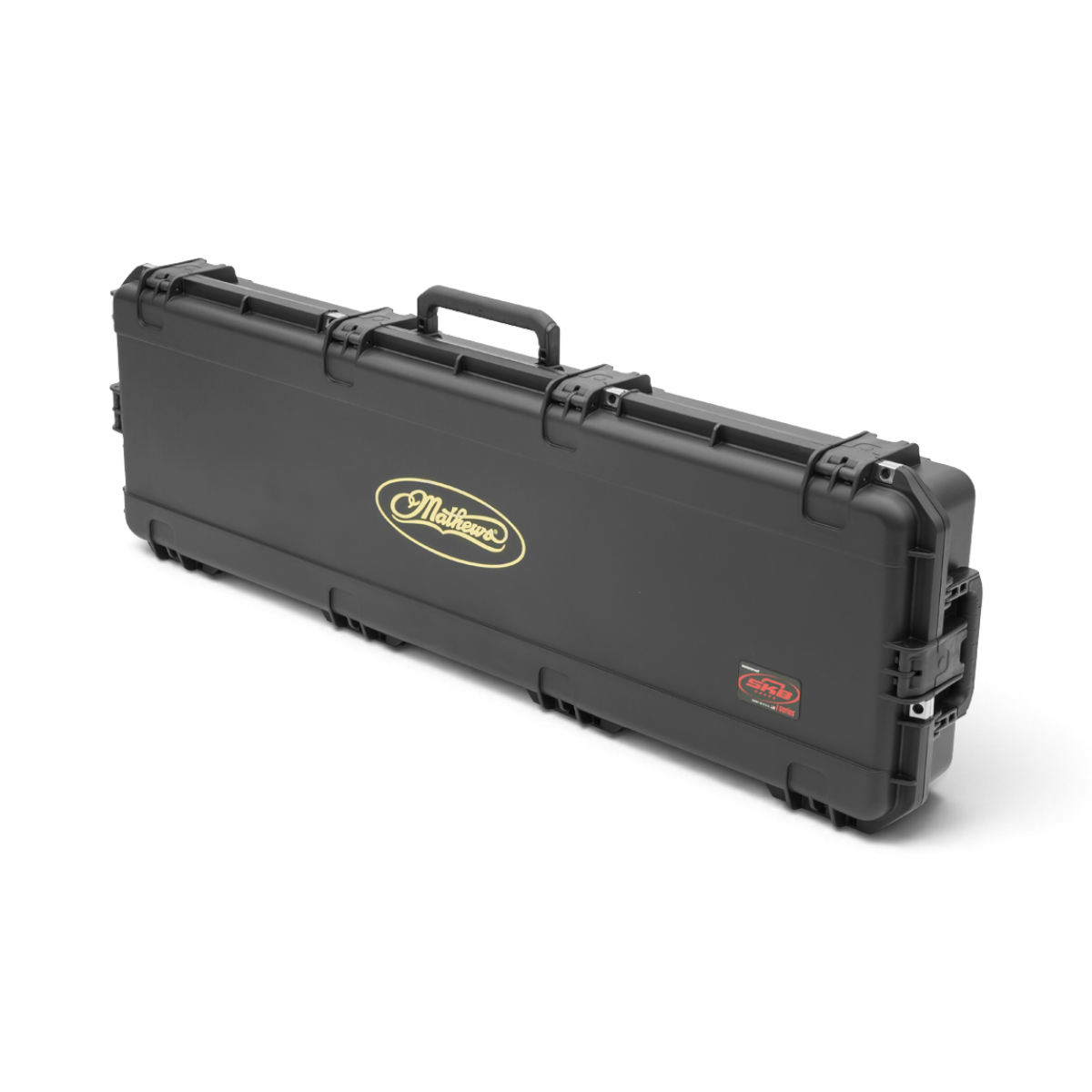 SKB Cases iSeries 5014-6 black waterproof bow case with Mathews logo, featuring a durable injection-molded design.