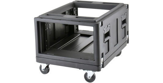 Mighty GigRig Expander Rack - 12U Space with wheels, open-frame design, ideal for stacking and securing pro audio gear.