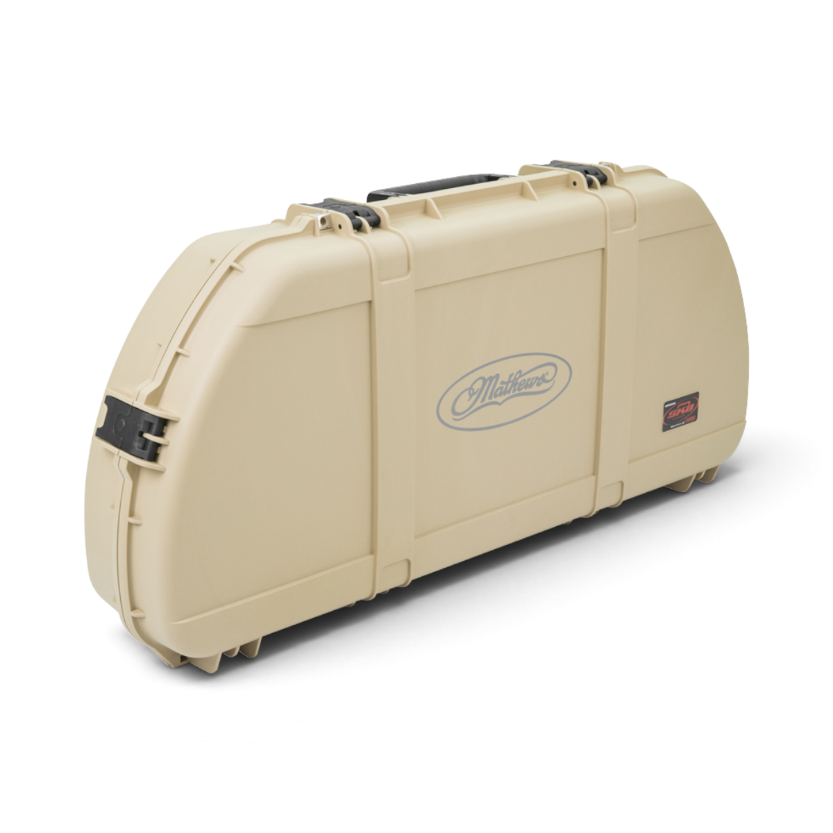 SKB Cases iSeries Mathews shaped tan waterproof bow case with durable military-grade construction and secure latches