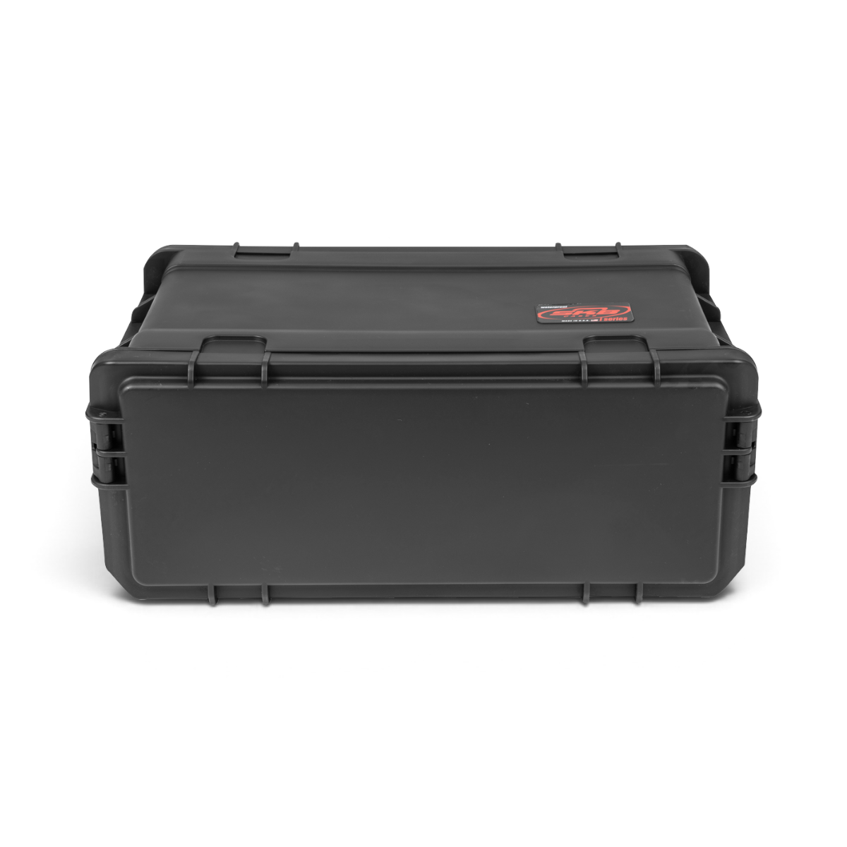 Rear view of Compact Rack with Wheels showing sealed back panel and molded construction for equipment safety.