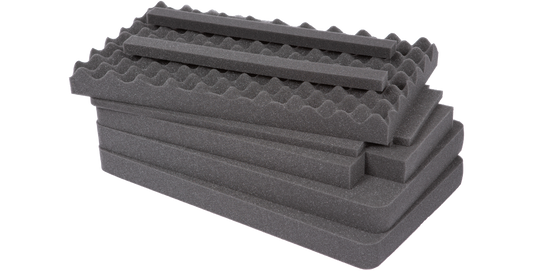 Cubed foam insert for iSeries 2011-7 cases featuring layered, customizable padding for a durable and precise fit in single-lid case interiors.
