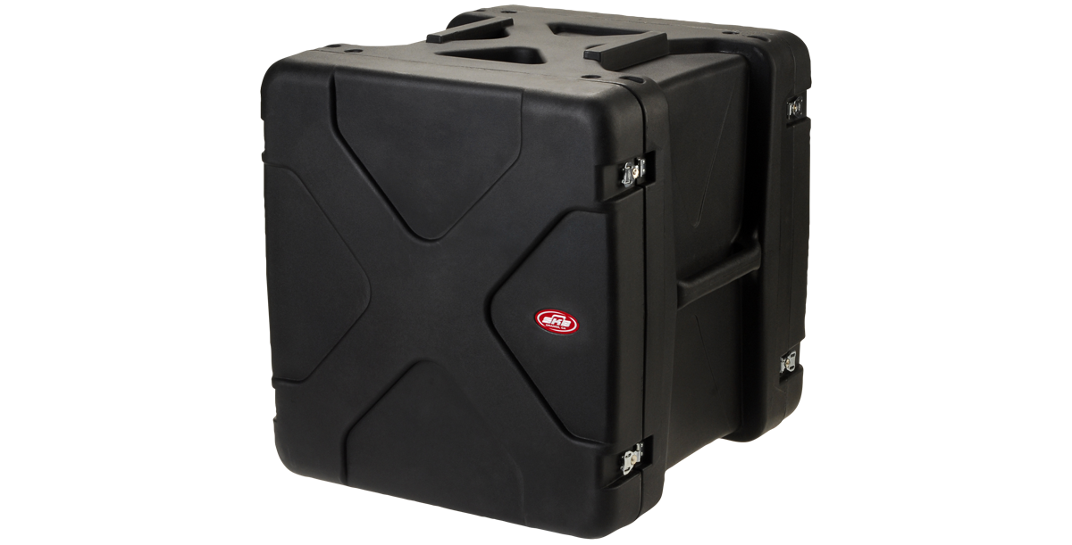 Closed RSeries 20-Inch Shock Rack with durable outer shell and secure latches for rugged gear transport and storage.
