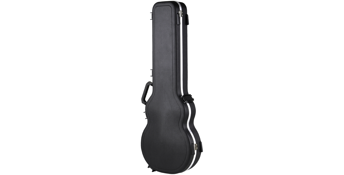Side profile of the Les Paul® Guitar Case with TSA Locks, designed for travel-ready durability and a perfect Les Paul guitar fit.