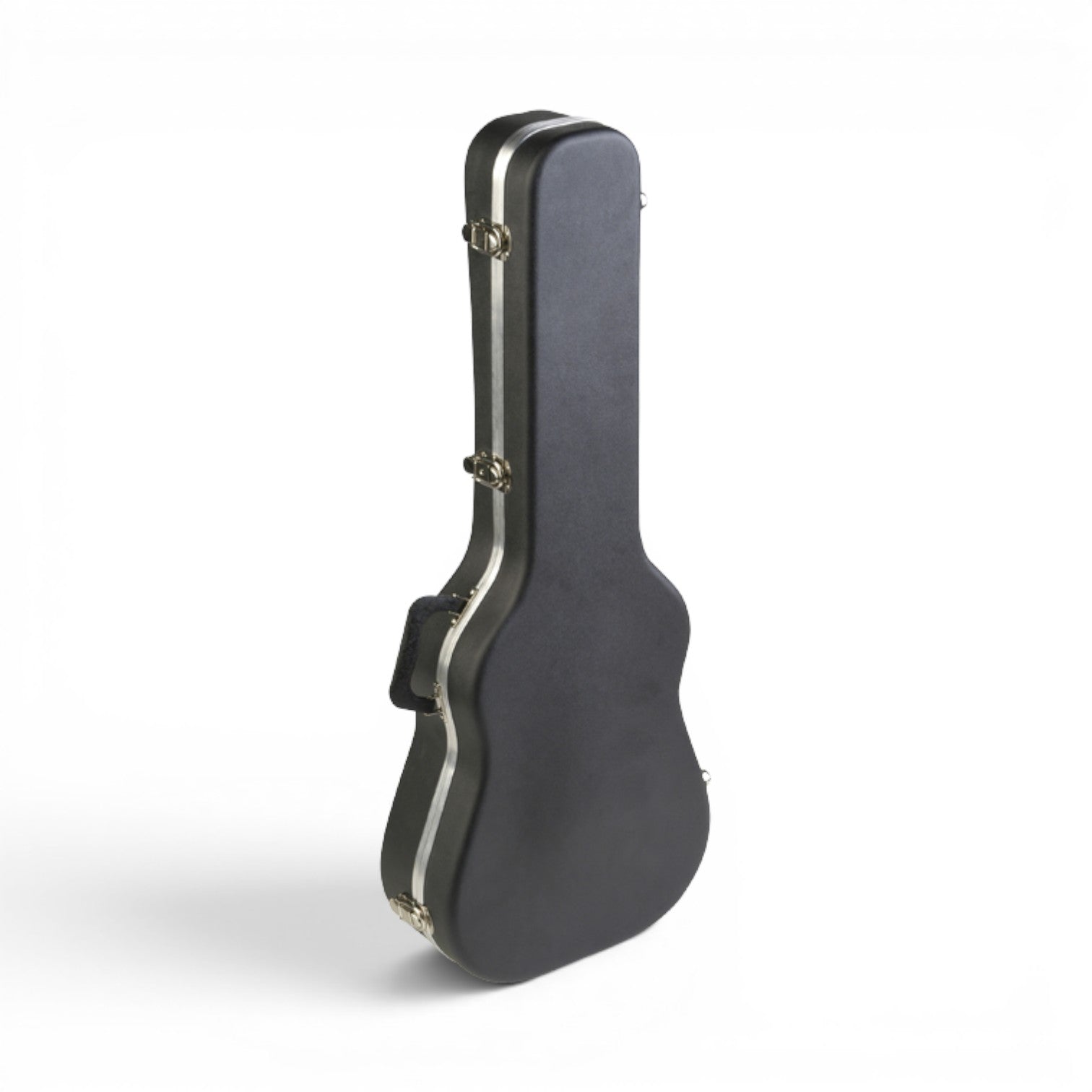 Side angle of Baby Taylor Martin LX Guitar Case - Protect with Style, showing reinforced edges and secure metal latches for added protection.