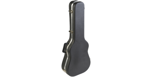 Side angle of Baby Taylor Martin LX Guitar Case - Protect with Style, showing reinforced edges and secure metal latches for added protection.