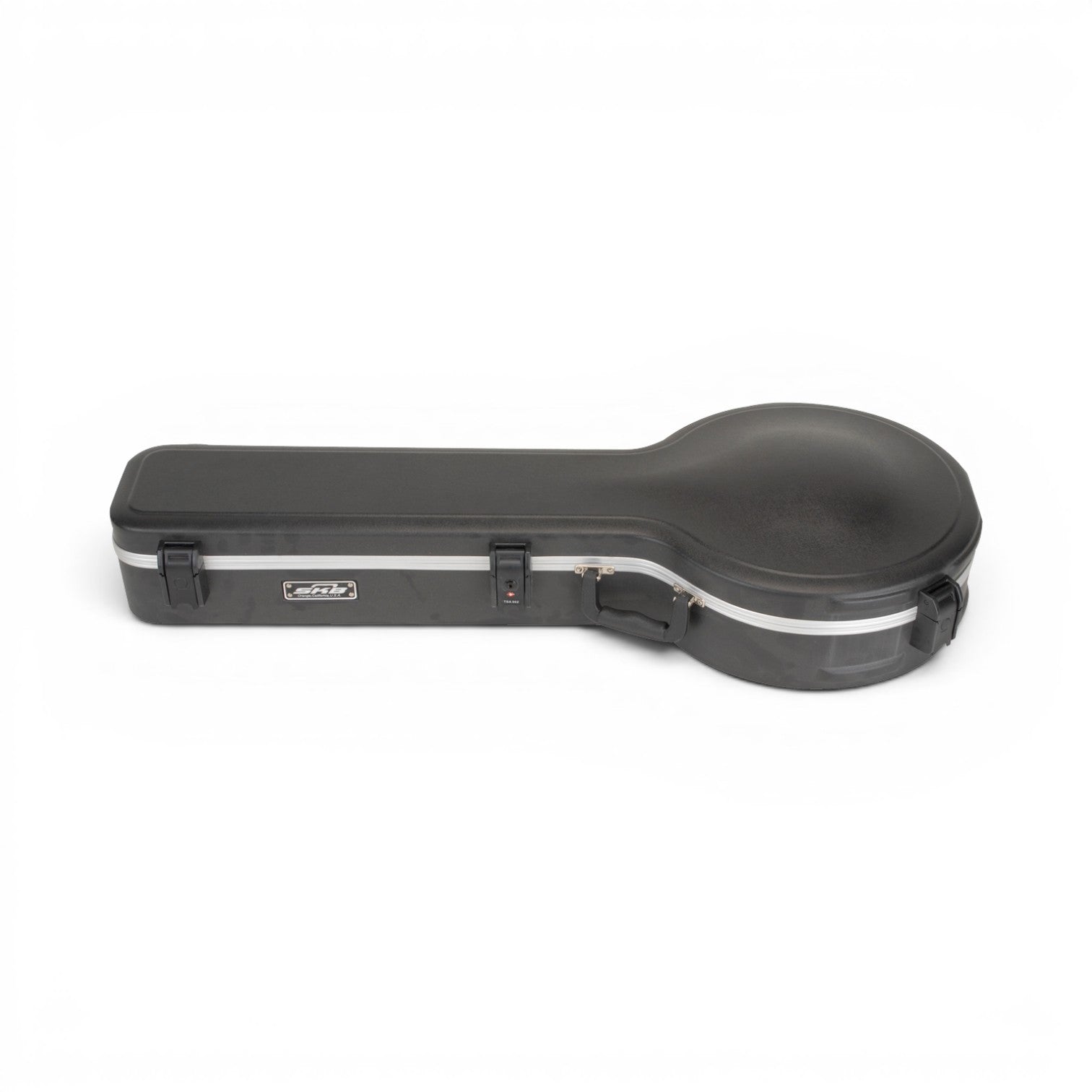 Universal 6-String Banjo Case - Secure Travel with TSA Locks, featuring a durable ABS exterior and ergonomic handle for easy transport.