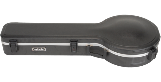 Universal 6-String Banjo Case - Secure Travel with TSA Locks, featuring a durable ABS exterior and ergonomic handle for easy transport.