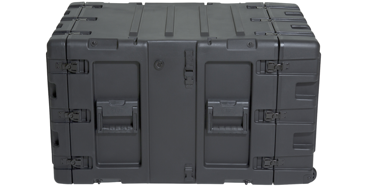 Rear view of 24-Inch Shockproof Rack Case featuring dual handles and MIL-STD design ideal for transport and protection.