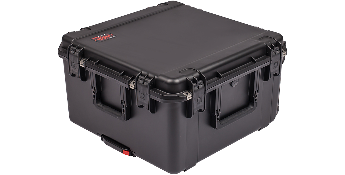 iSeries Waterproof Protector Case with reinforced edges and side handles, designed for secure transport of vacuum accessories.