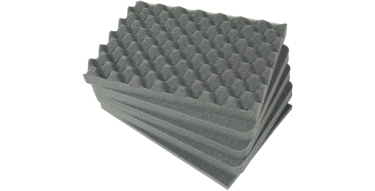 Cubed foam insert for iSeries 1510-6 case, durable and easy to cut for custom protection. Ideal accessory for single-lid case organization.