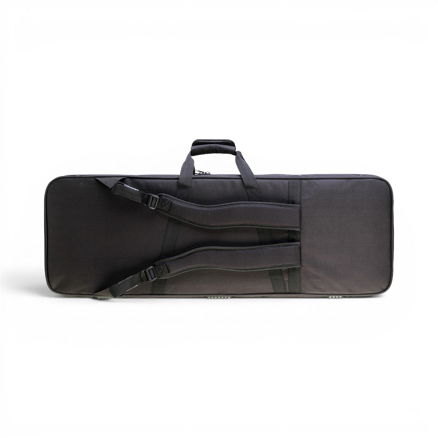 Electric Guitar Soft Case with rugged EPS foam and 600D nylon, shown with padded backpack straps for easy transport and ergonomic carrying.