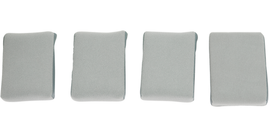 Four Pack Pad Kit with Nylex foam pads shown front-facing, ideal for securing gear in video or keyboard cases with easy hook tab attachment.