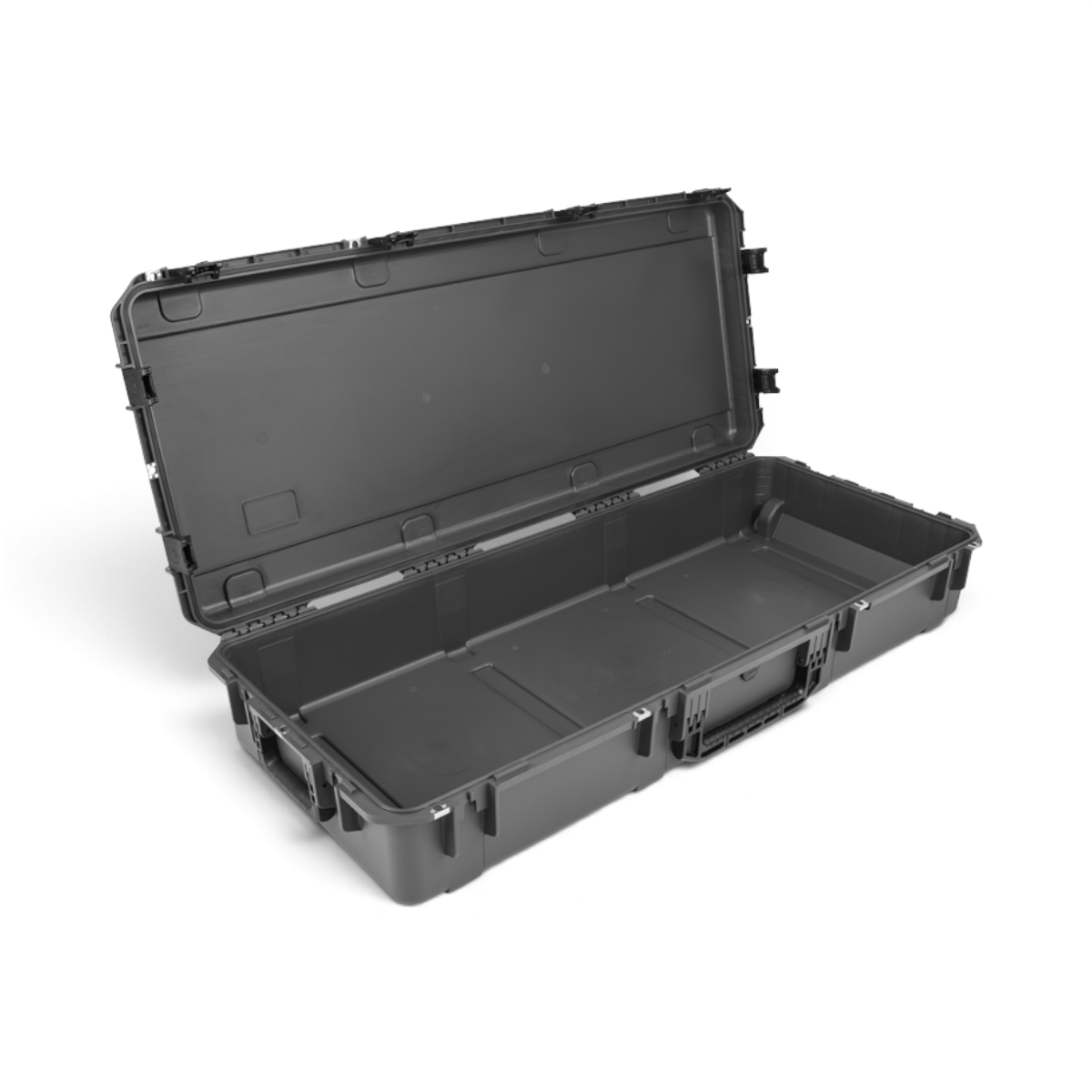 SKB Cases iSeries 4719-8 charcoal grey waterproof overland storage case with open lid and durable polypropylene shell