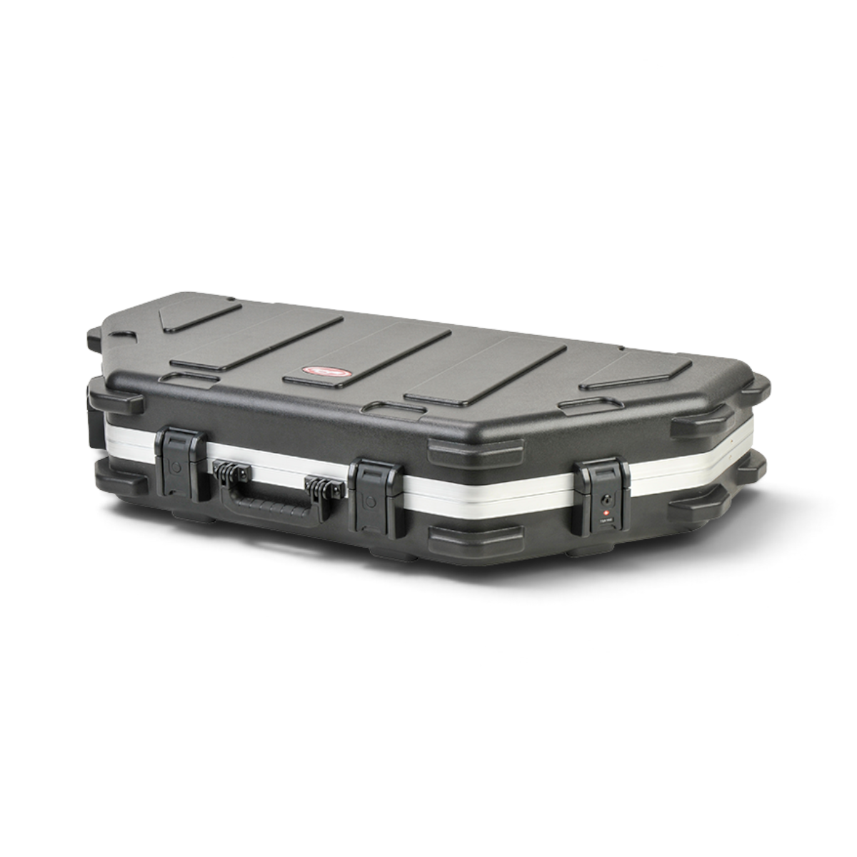 SKB Cases ATA parallel limb bow case in black with reinforced nylon trigger latches and protective bumpers.