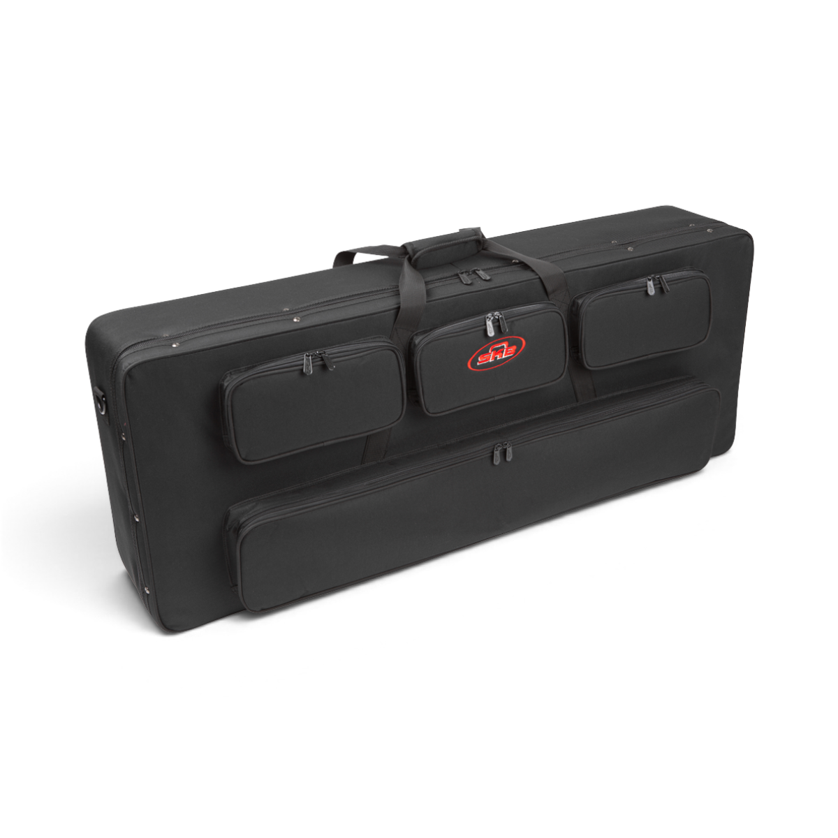 SKB Cases Hybrid 4115 medium bow case in black ballistic nylon with multiple external storage pockets