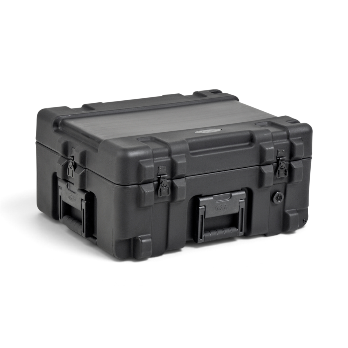 SKB Cases rSeries 2217-10 black roto-molded waterproof equipment case with stainless steel latches and side handles