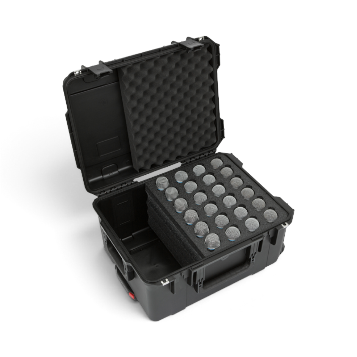 SKB Cases iSeries 24-microphone waterproof hard case with foam interior and accessory storage compartment