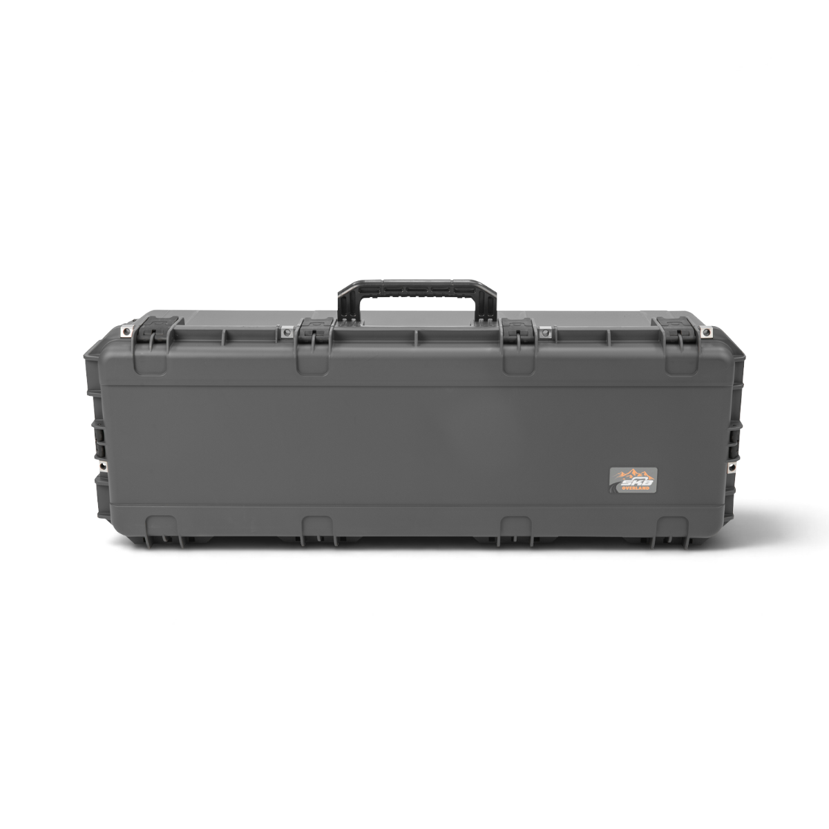 SKB Cases iSeries 4213-12 charcoal grey waterproof overland storage case with heavy-duty latches and carry handle.