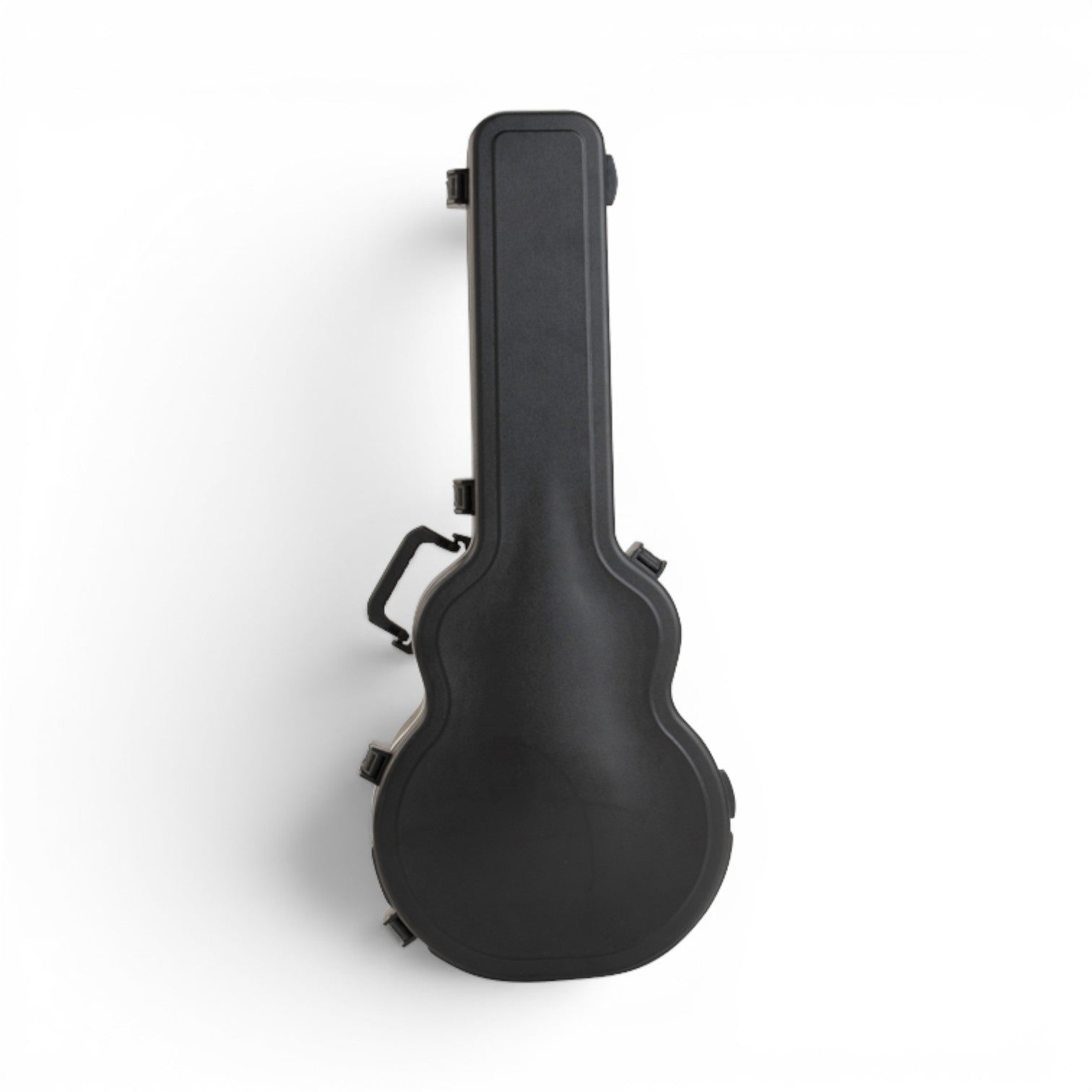 Universal Jumbo Guitar Case - Superior Protection featuring a durable black styrene shell, designed for jumbo acoustic guitars.