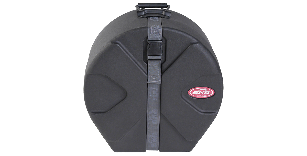 5 x 13 Snare Case with durable roto molded design and padded interiors for secure drum transport and protection. Features locking strap and SKB logo.