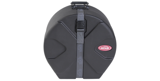 5 x 13 Snare Case with durable roto molded design and padded interiors for secure drum transport and protection. Features locking strap and SKB logo.