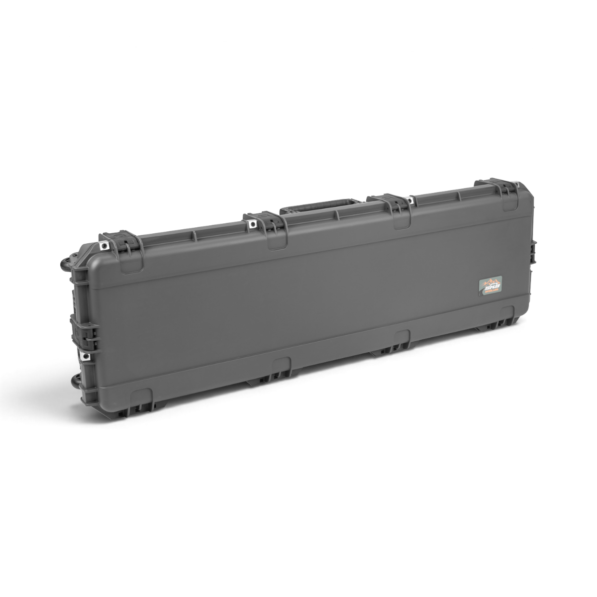 SKB Cases iSeries 5014-6 Overland waterproof rifle case in charcoal grey with durable polypropylene construction.