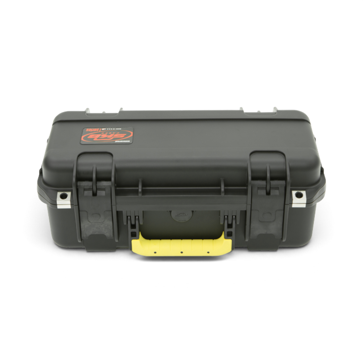SKB Cases iSeries 1706-6 black waterproof lure case with yellow handle and secure trigger latches
