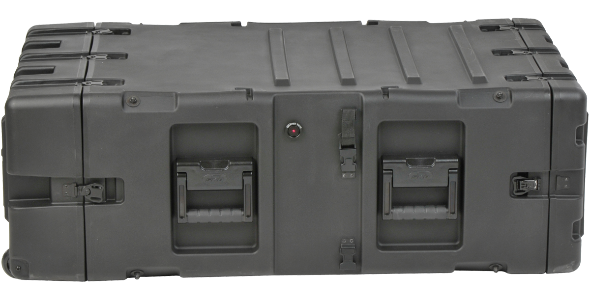30-Inch RS Series Shock Rack with removable design, featuring dual front handles and a rugged, shockproof exterior for secure gear transport.