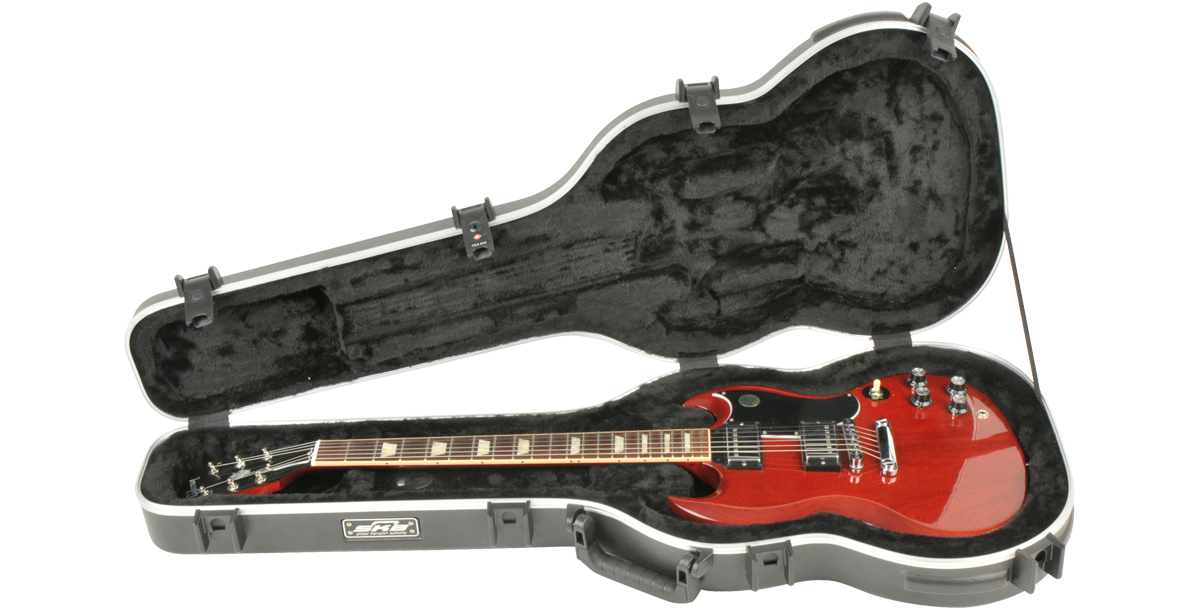 SG Guitar Case - Secure Protection | Fits SG, Viper with plush interior and molded fit for Gibson and Epiphone guitars. Features TSA-approved locking system.