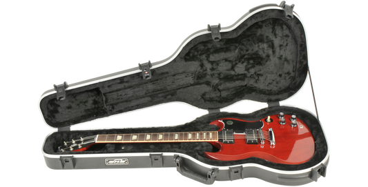 SG Guitar Case - Secure Protection | Fits SG, Viper with plush interior and molded fit for Gibson and Epiphone guitars. Features TSA-approved locking system.