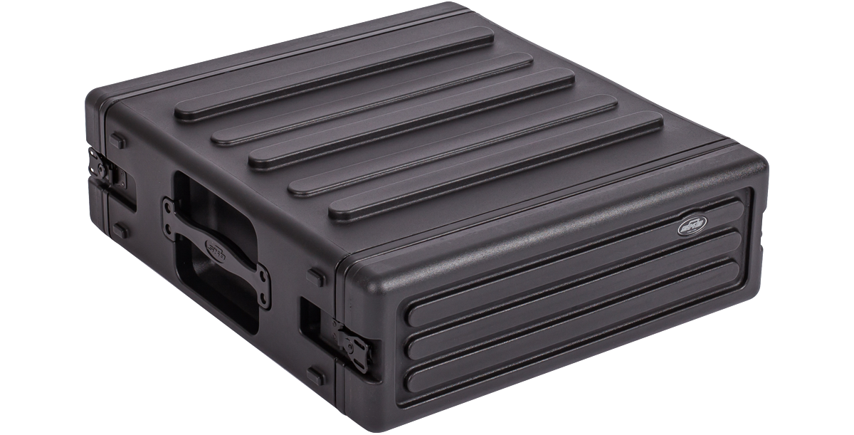 Top view of 3U rSeries Rack - 3U rack case with ribbed, stackable lid design for secure storage and transport of vacuum accessories.