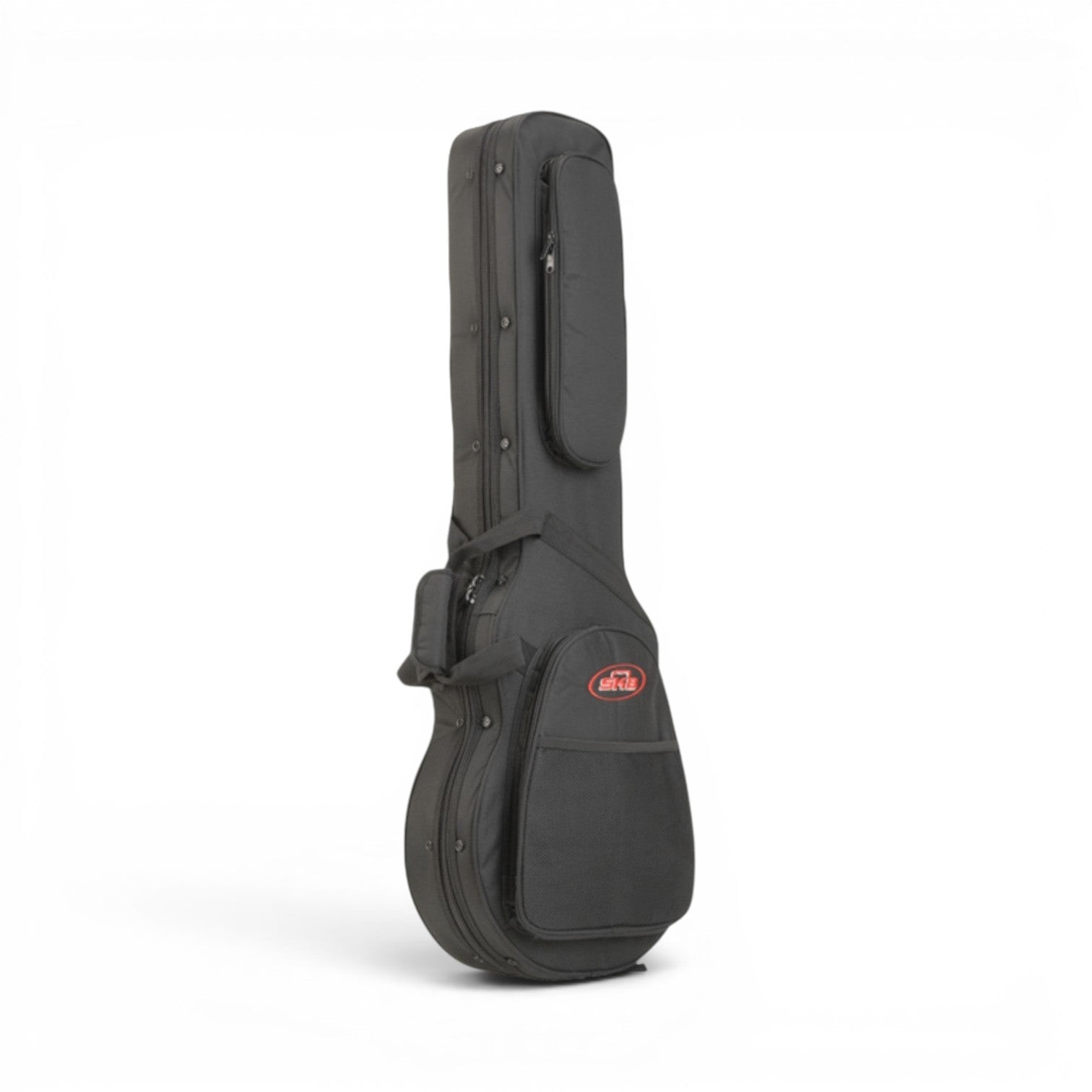 Angled side view of Les Paul Guitar Soft Case highlighting reinforced edges, padded handle, and weather-resistant construction.