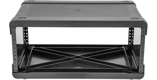 4U Injection Molded Rack Frame - 13 inch flyRack with steel threaded rails, ideal for modular setups and pro audio rack systems.