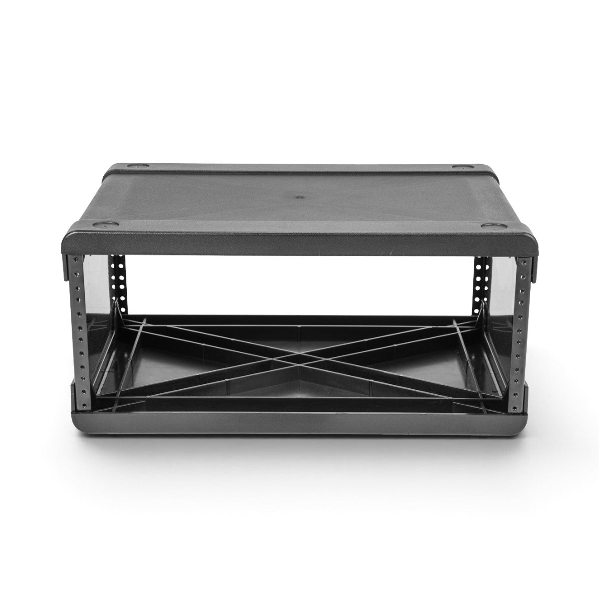 4U Injection Molded Rack Frame - 13 inch flyRack with steel threaded rails, ideal for modular setups and pro audio rack systems.