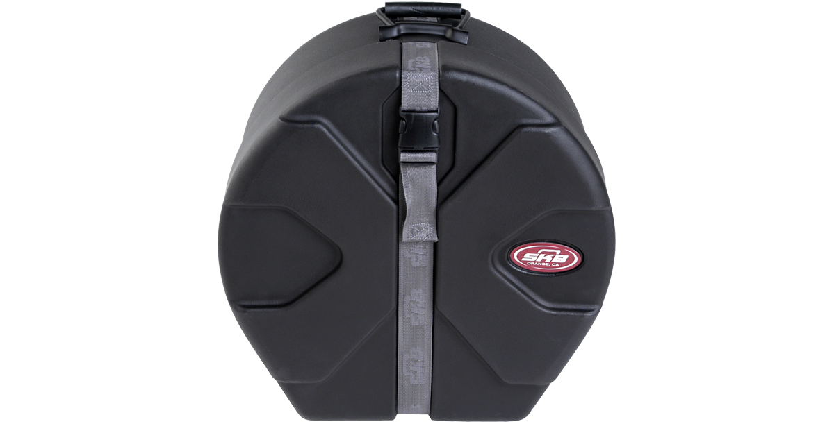 Front view of 6.5 x 14 Snare Case - Durable Drum Protection with secure buckle and molded feet for stability.