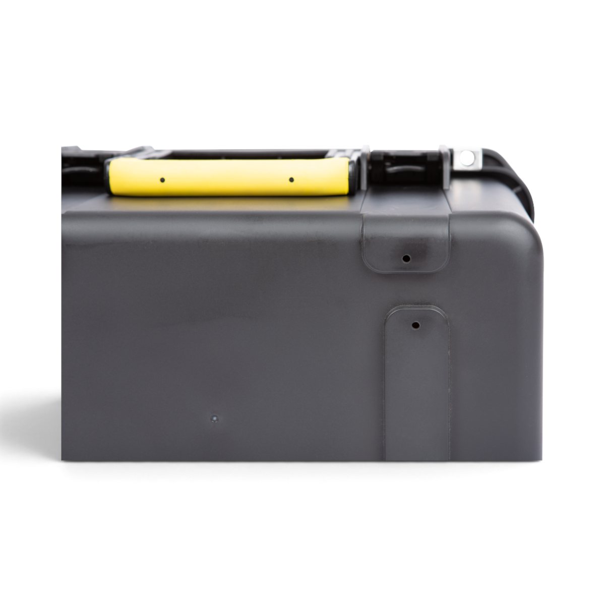 SKB Cases iSeries 1610-10 deep lure case in black with a yellow rubber handle and durable polypropylene construction
