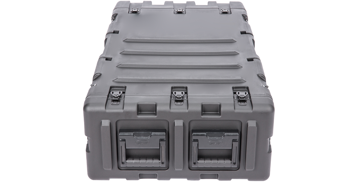 Rear view of 30 Inch Shockproof Rack Case - 3U RS Series showing dual handles and reinforced back panel for heavy-duty use.